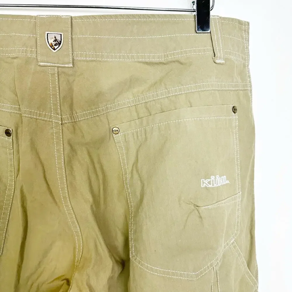 KUHL Men's Vintage Patina Dye Tan Outdoor Hiking Pants 36 x 32